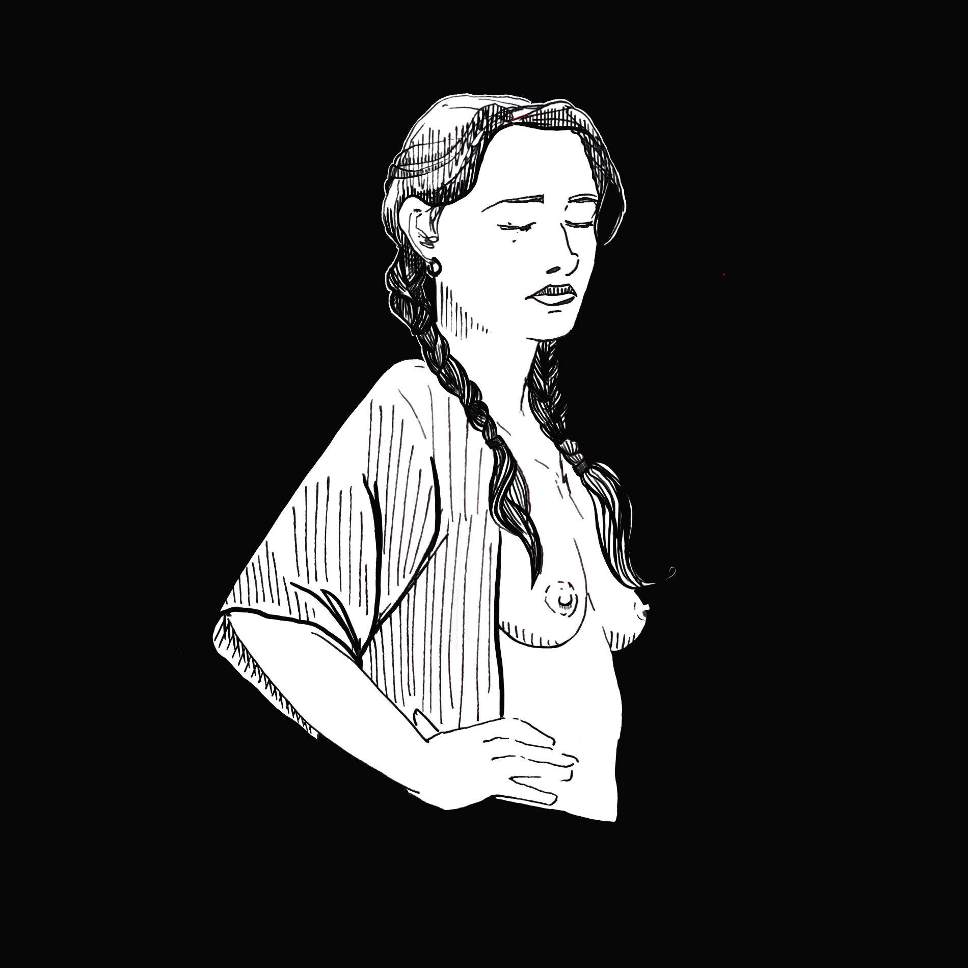 Modèle Vivant au Feutre Noir